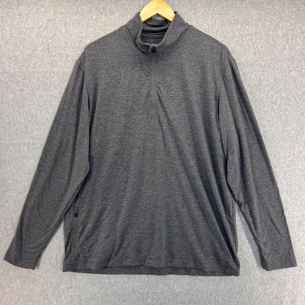 Men's Bearbottom Size XL Gray Quarter- Zip‎ Pullover Base Layer Shirt